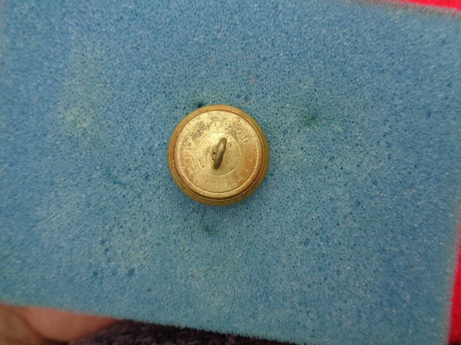 CIVIL WAR C.S.A. CONFEDERATE INFANTRY Large Coat SIZE COAT BUTTON NON DUG