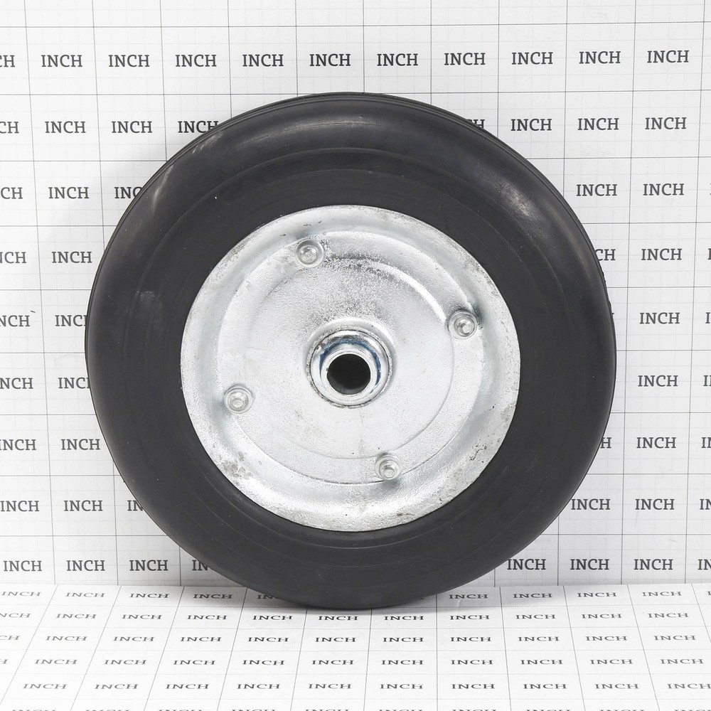 Chain Link 8" Solid Black Rubber Wheel for Residential Gates- Helper Wheel
