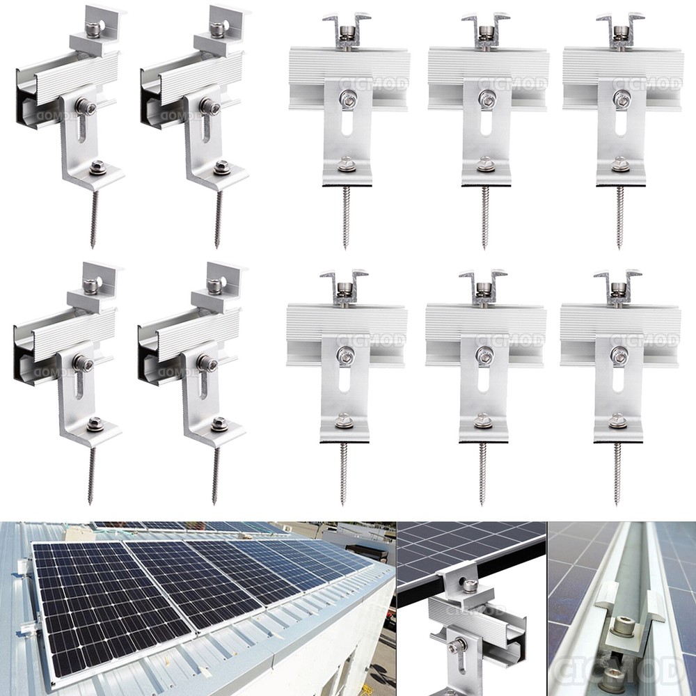 Solar Panel Brackets Roof Mounting Bracket Kit Universal For 1-4pcs Solar Panels
