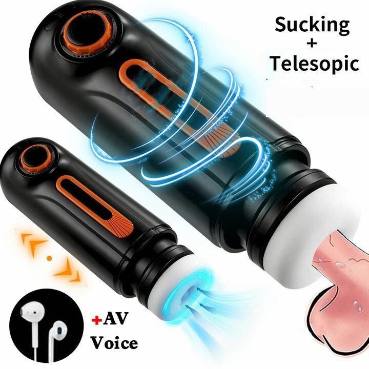 Male Masturbator Automatic HandsFree Sucking Cup Thrusting Stroker Men Lubricant