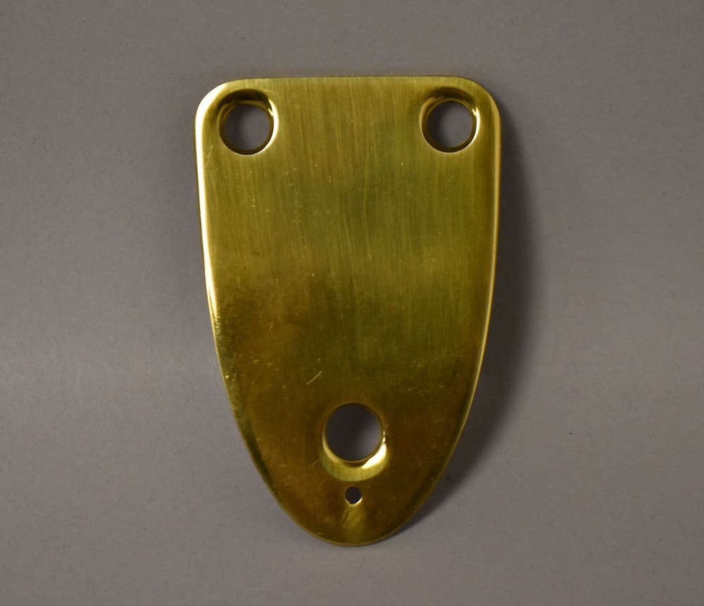 1980s Schecter USA / Neck Plate 3-Bolt Brass NOS