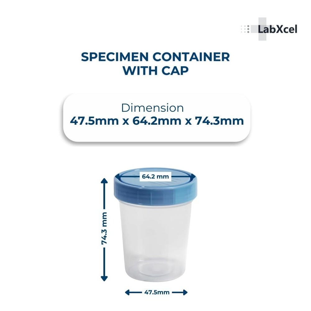 LabXcel Specimen Containers 120mL Polypropylene Screw Cap Jars