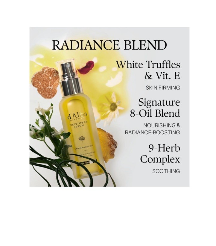 d'Alba Setting Spray White Truffle First Spray Hydration Glow Mist Serum