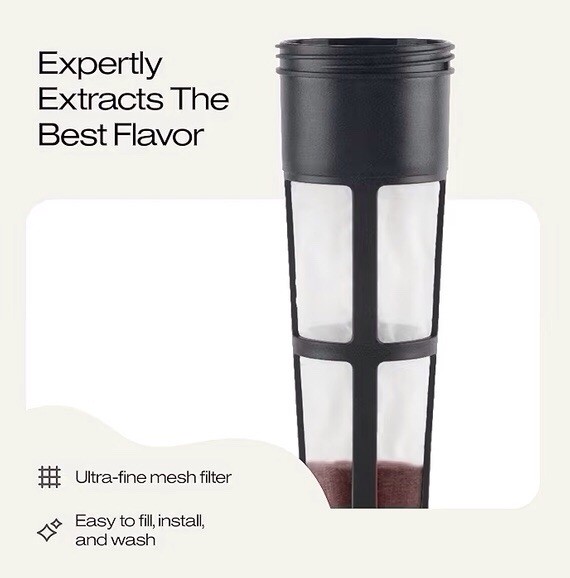 Takeya Tritan Cold Brew Pitcher Black 2 Quart