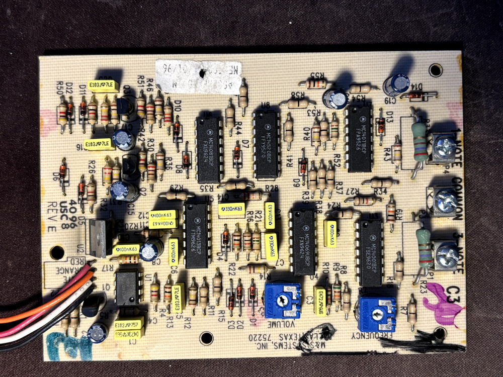 M&S SYSTEMS Intercom System MC602 Master Unit+Chime Card+Owner Guide - UNTESTED