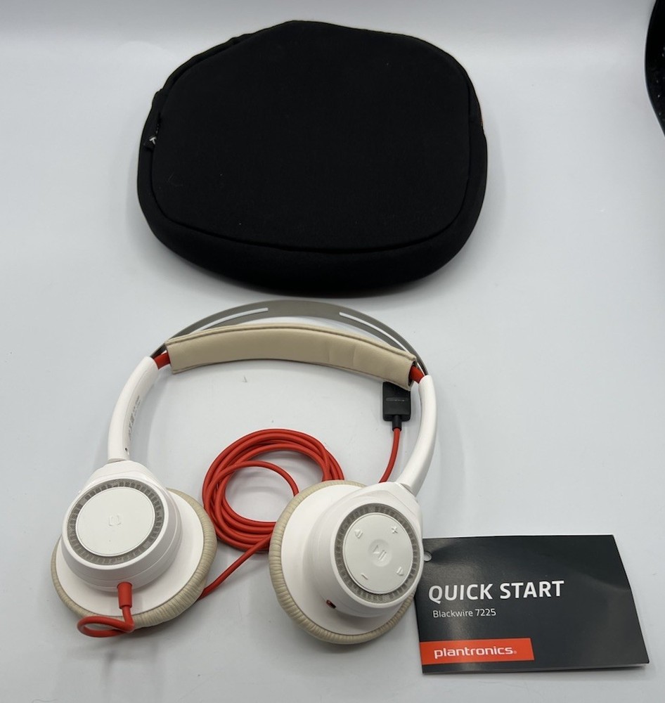 Plantronics BlackWire 7225 BW7225 Wired USB Headset White