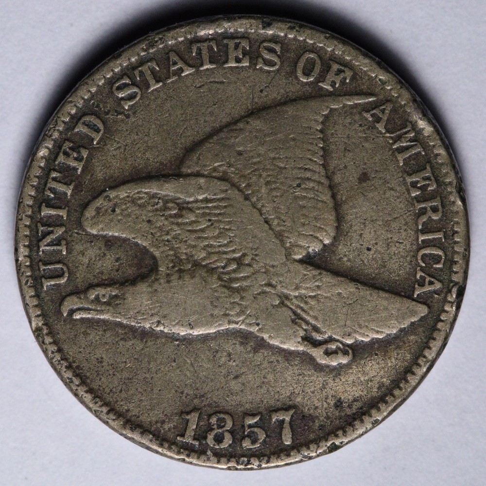 1857 Flying Eagle Cent Penny VF E110 TACM