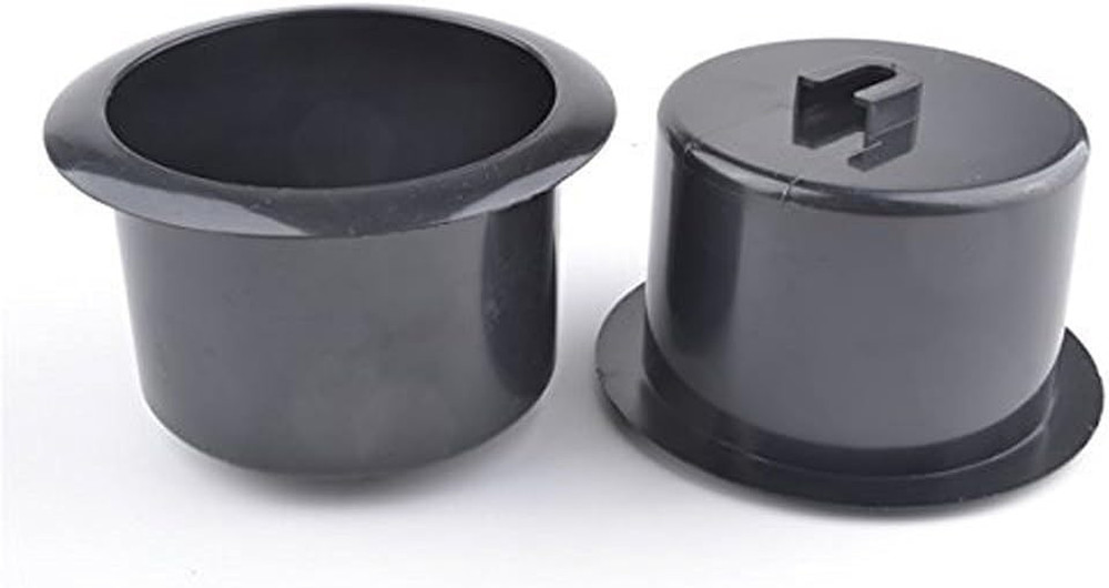 Luzen 2 Pcs Black Plastic Recliner-Handles Replacement Cup Holder Insert for Sof