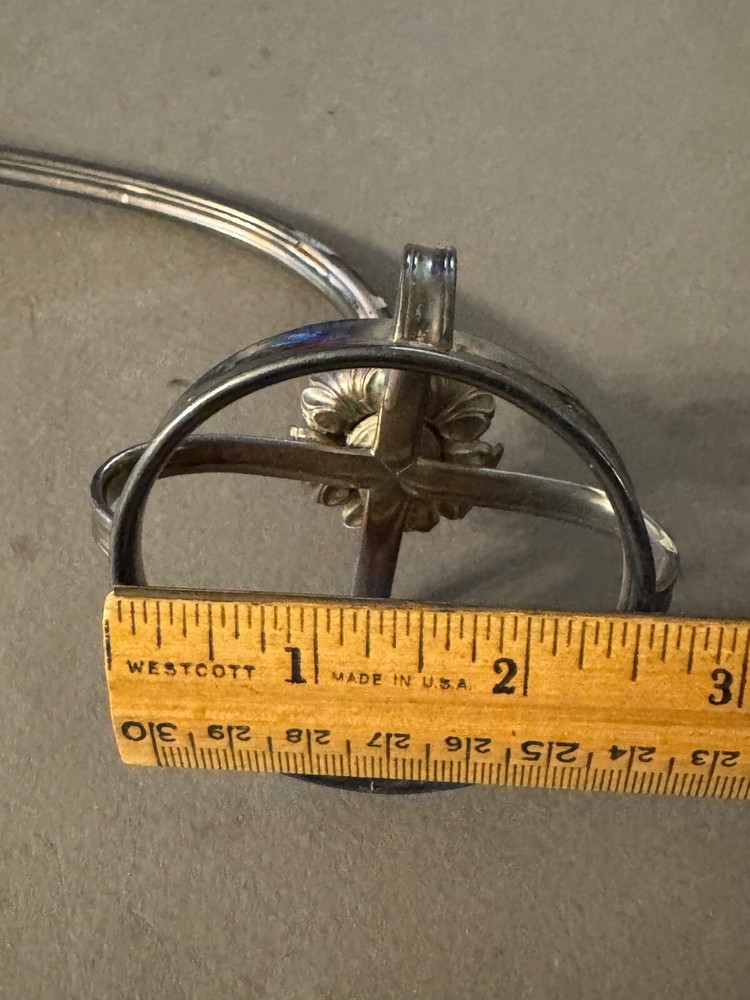 VINTAGE METAL SLIDE IN REPLACEMENT CANDLEABARA ARM (NO GLASS CUP INSERTS)