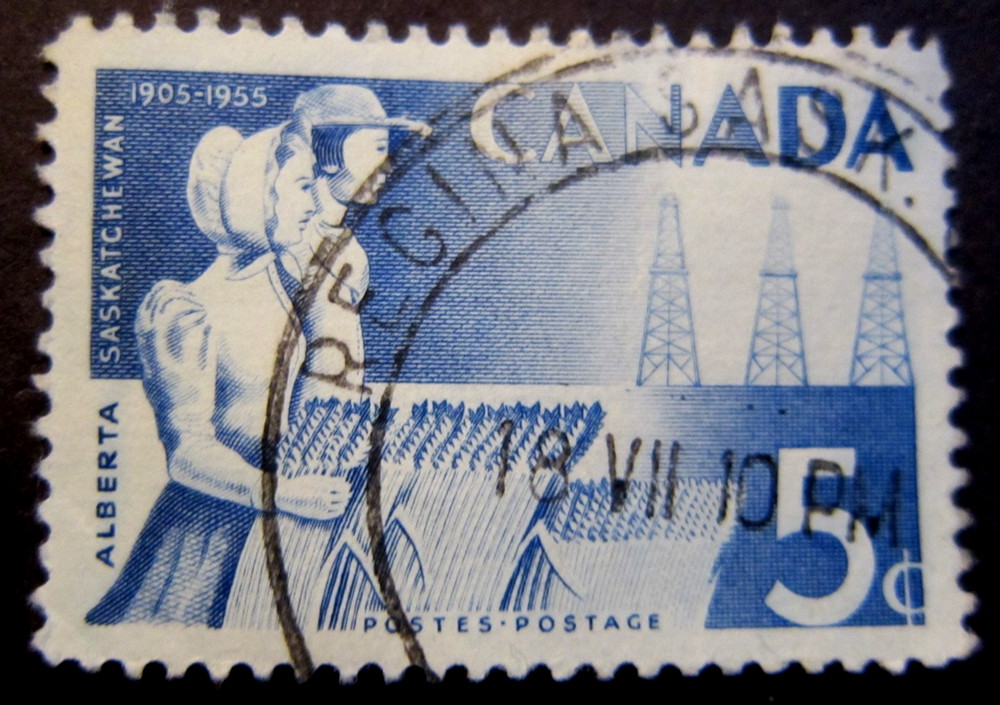 Canada #355 Barrel Cancel Regina, Sk {ebhs140}
