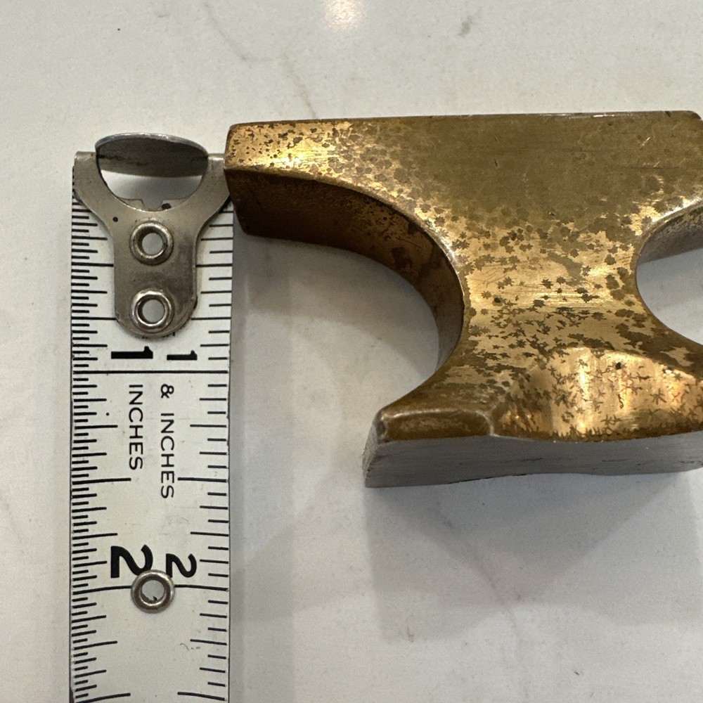 Vintage Mini Brass Anvil Marked