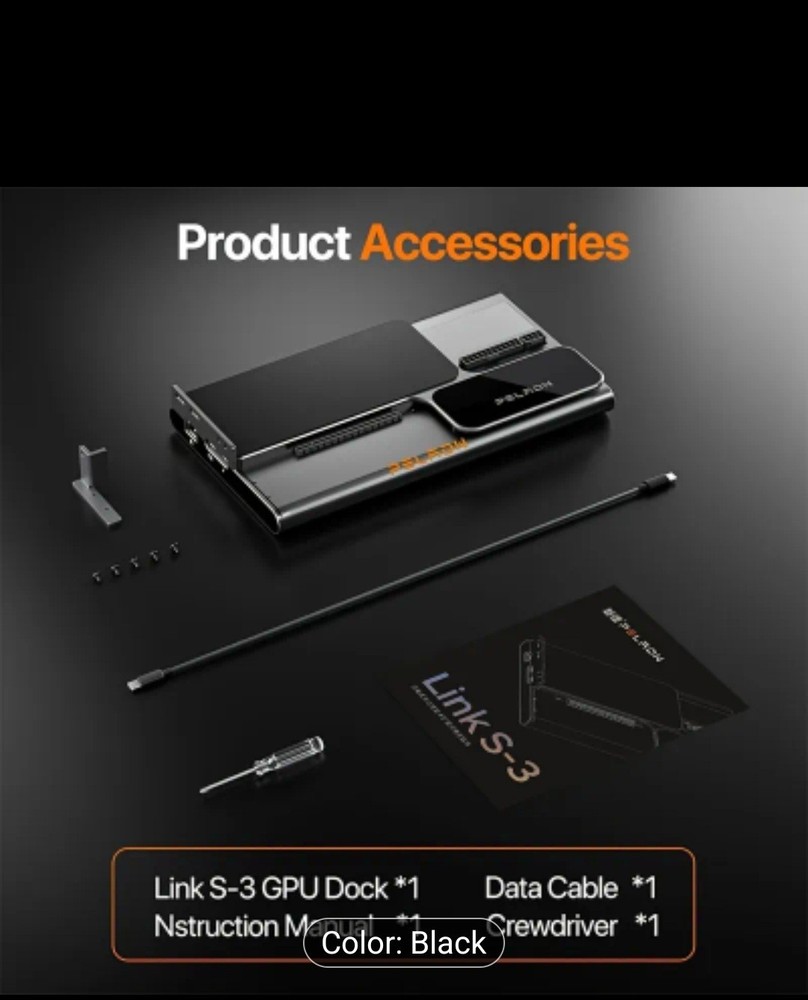 PELADN S-3 USB4 External GPU Dock Station, USB4×2 80Gbps Interface Graphics Dock