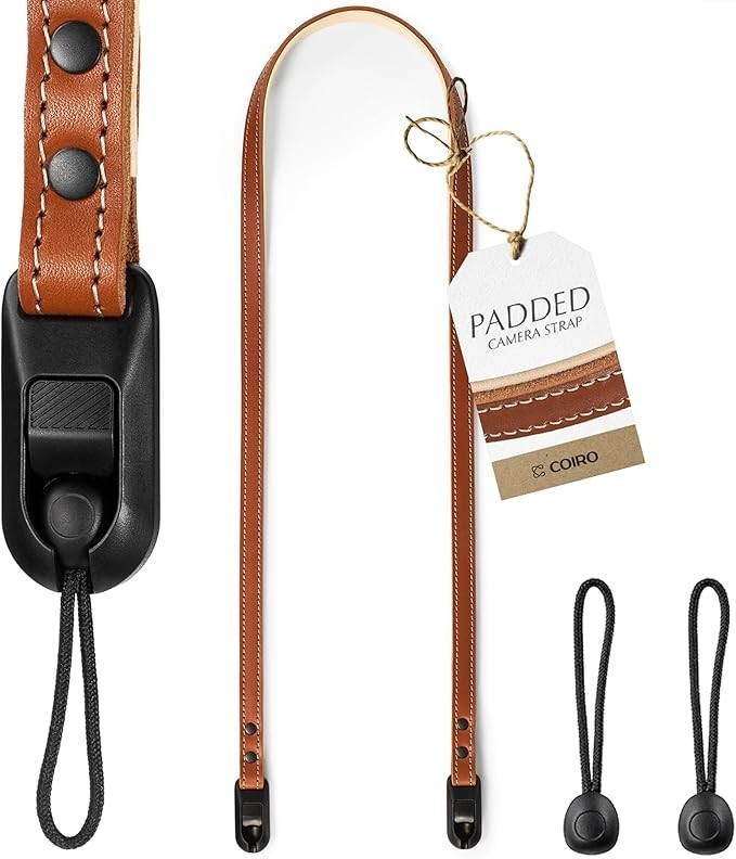 C Coiro Slim Padded Leather Camera Strap Quick Release Camera Shoulder Strap