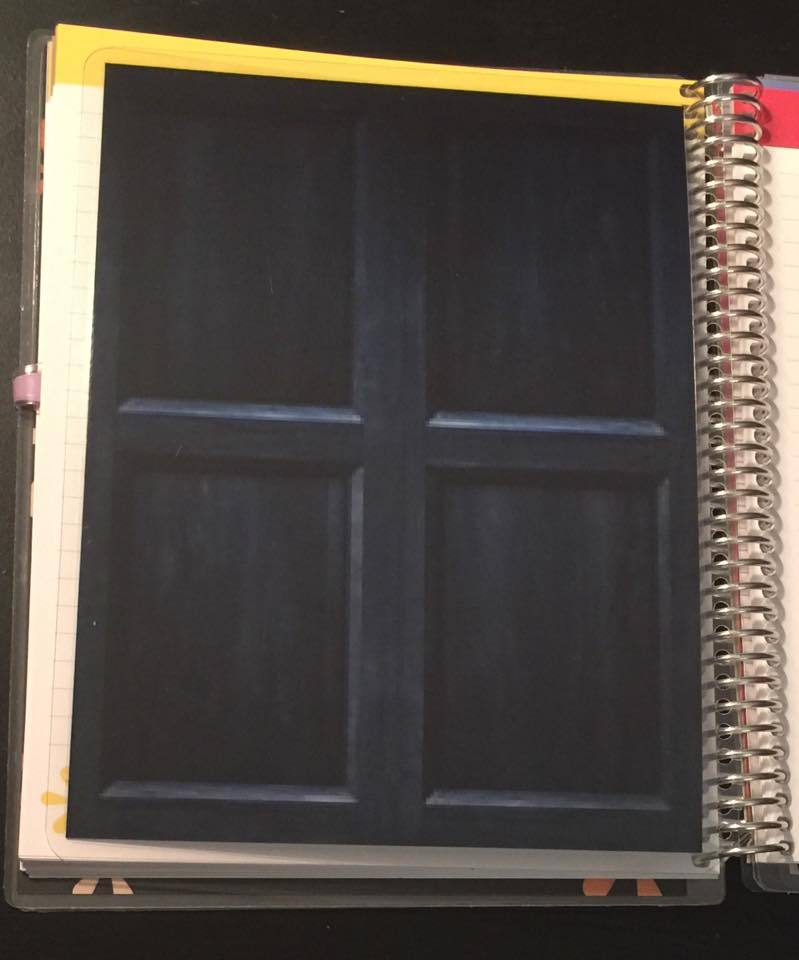 Dr Who Tardis Two Sided Dashboard Insert for use with Erin Condren Planner