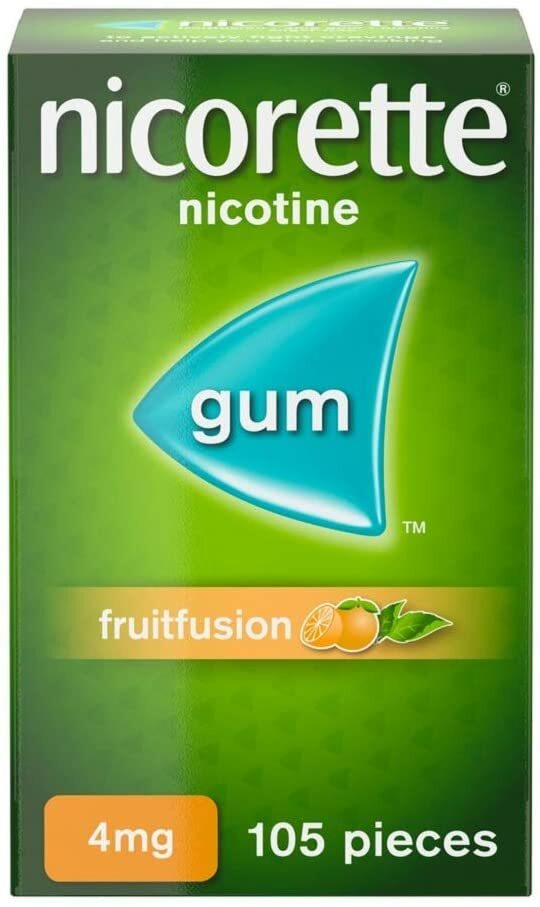 Nicorette FRUIT FUSION  Gum 4mg 105 Pieces Fruitfusion  " USA SELLER FAST SHIP "