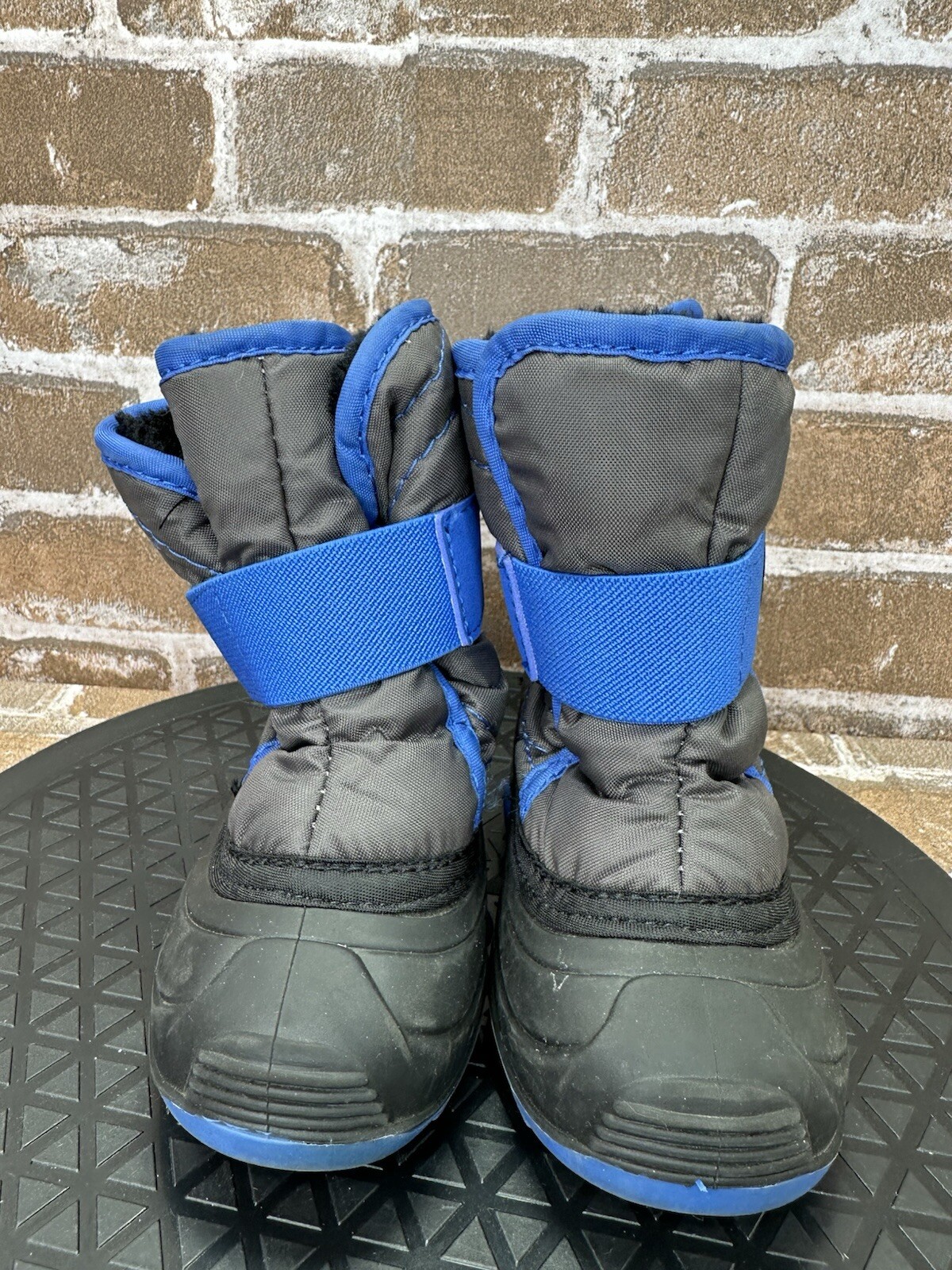Kamik Snowbug Winter Fur Lined Snow Boots Blue Gray Boys Toddler Size 5
