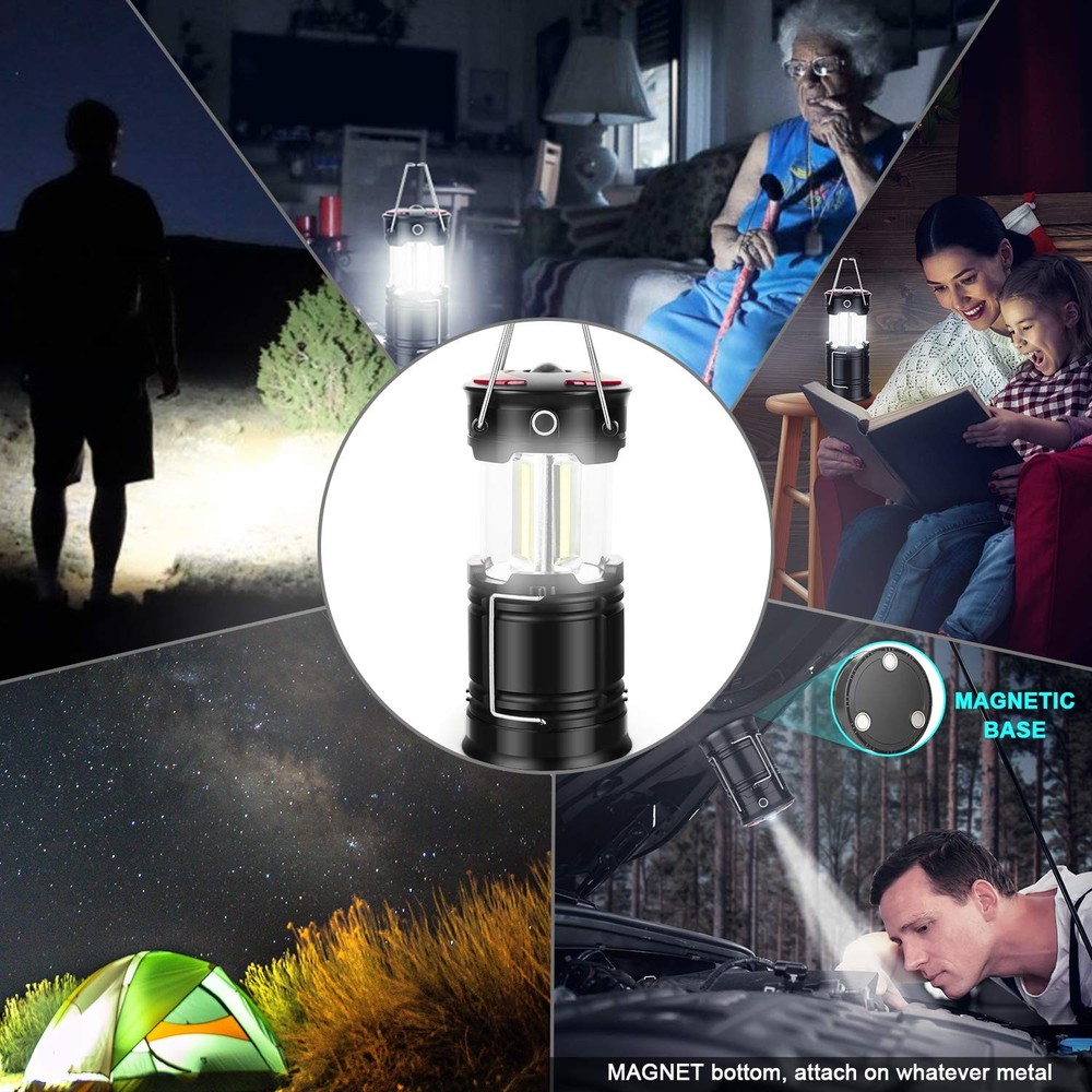 2 Pack Camping Lanterns Accessories USB Rechargeable and 2 Pack, Red