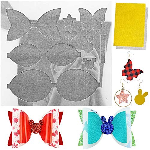 Reusable Large Size Bows Making Template, Add Two A4 Size Faux Leather Sheets