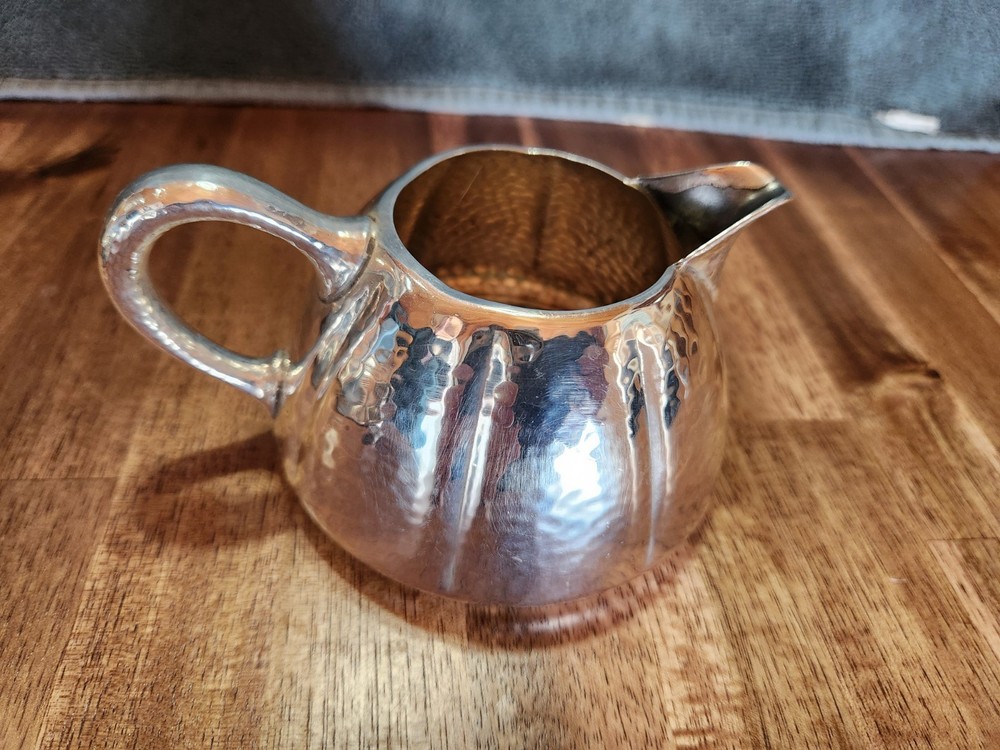 Meridian International Hammered silver-plated tea set