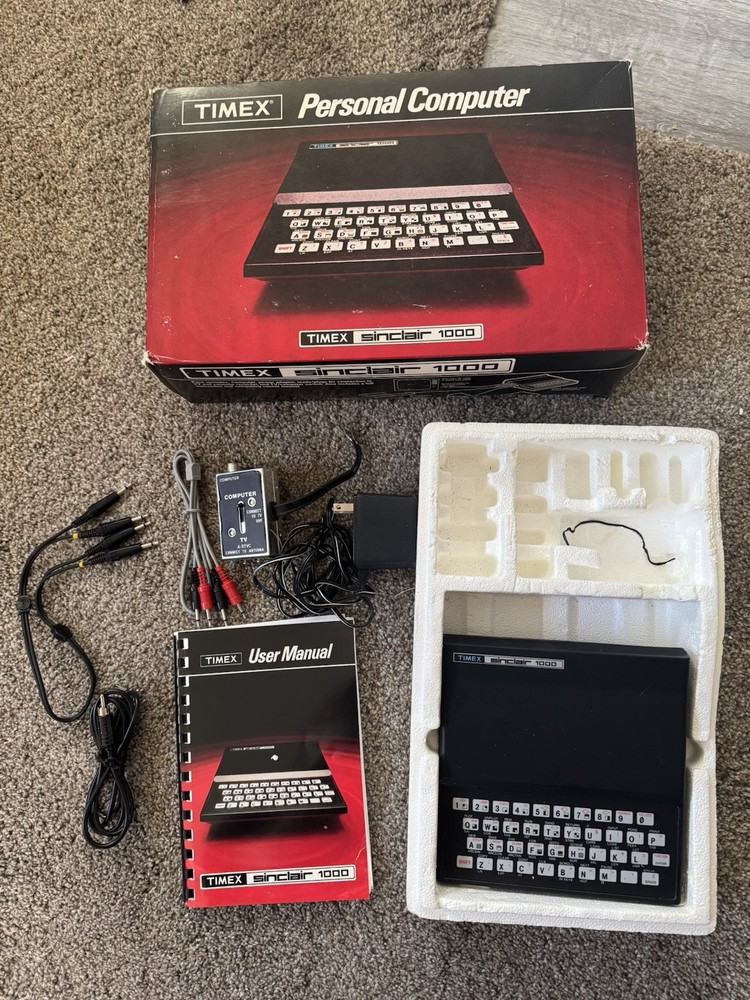 Timex Sinclair 1000 Personal Computer w/ Box Cords Manual Untested