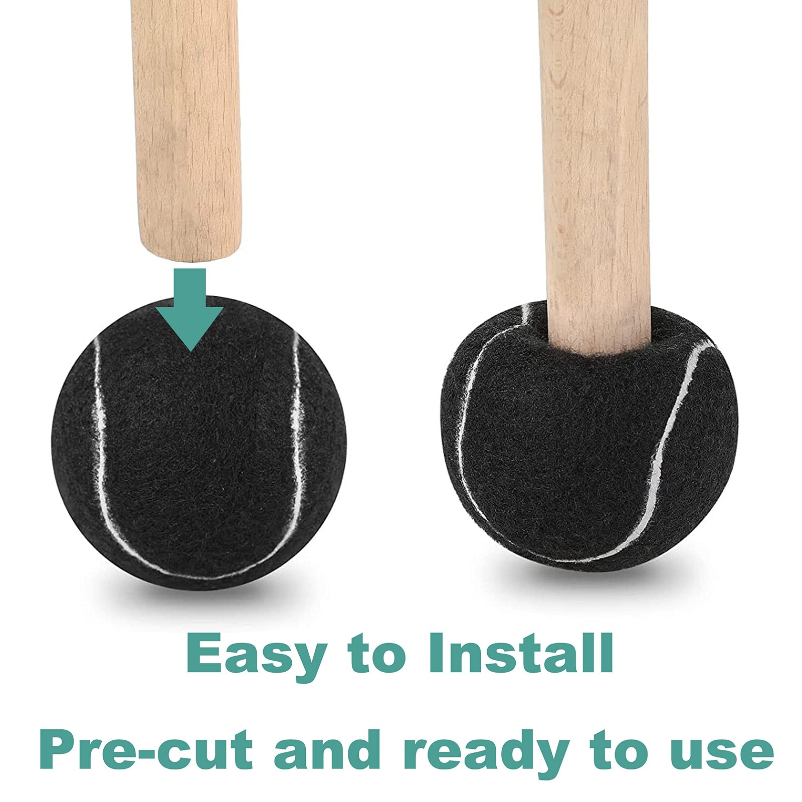 Precut Tennis Balls for Walkers, 4 PCS Heavy Duty Long Lasting Glide Balls - ...