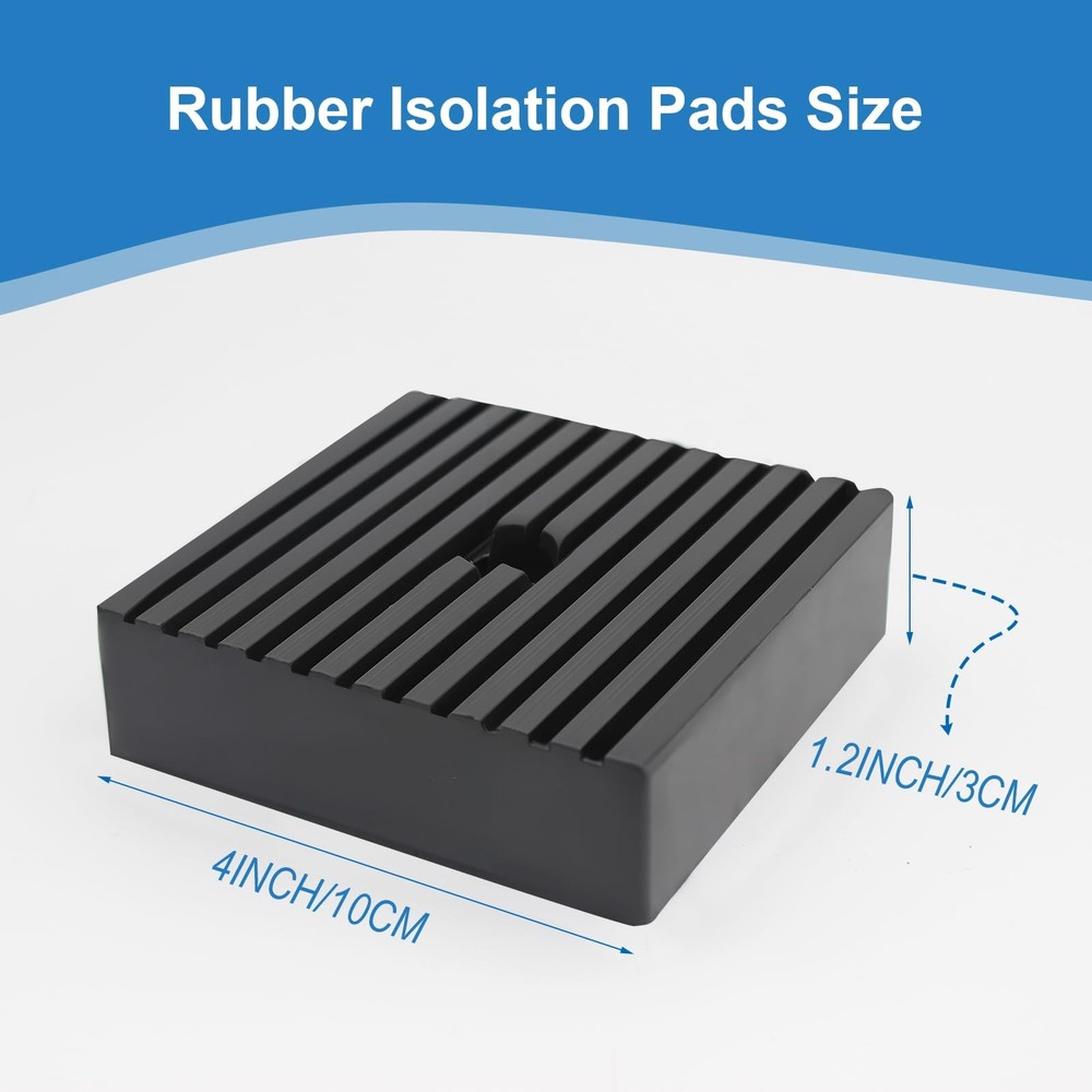 Solid Shock Pad for Air Compressor Pads or Equipment Shock Absorbing, Solid R...