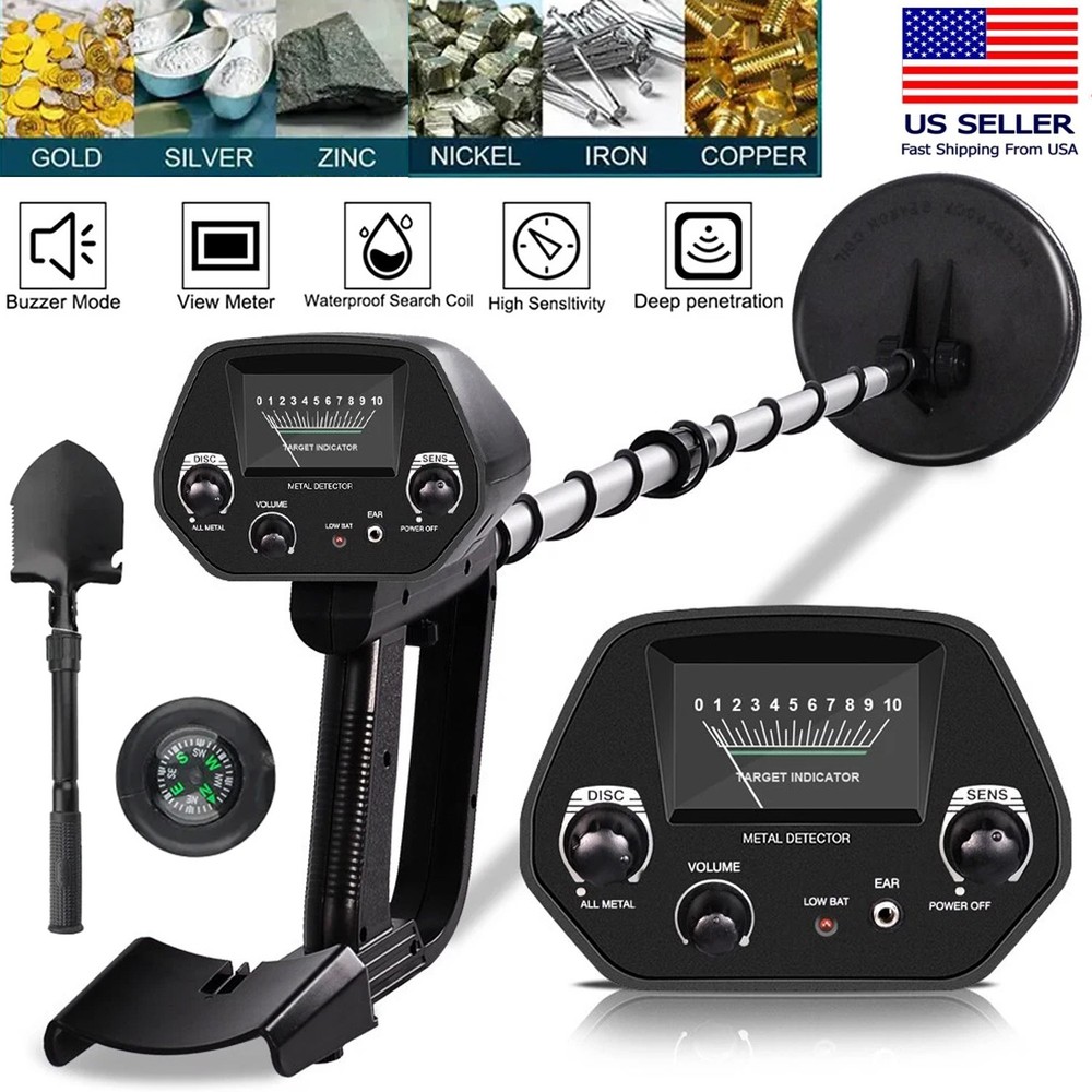 LCD Metal Detector Waterproof Gold Digger Deep Sensitive Hunter Coil Searcher
