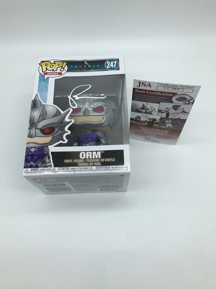 PATRICK WILSON HAND SIGNED ORM AQUAMAN DC FUNKO POP WITH JSA COA
