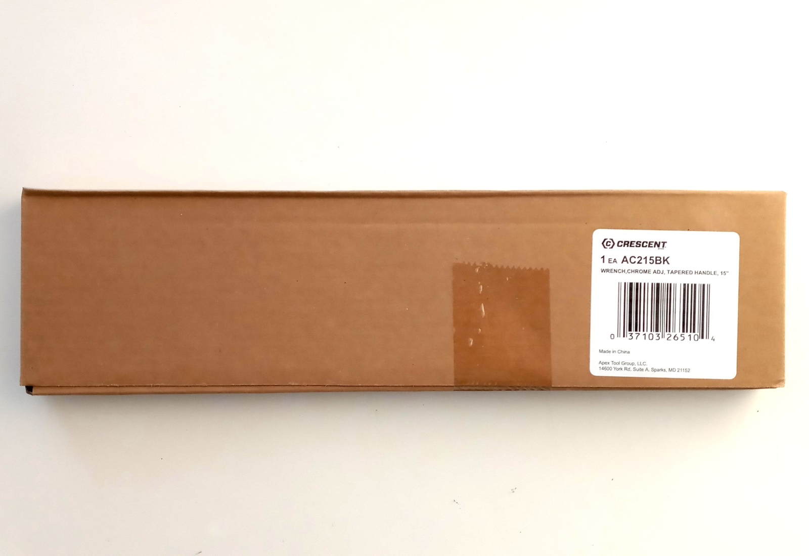 Crescent AC215BK 15" Tapered Handle Adjustable Wrench, Chrome Finish