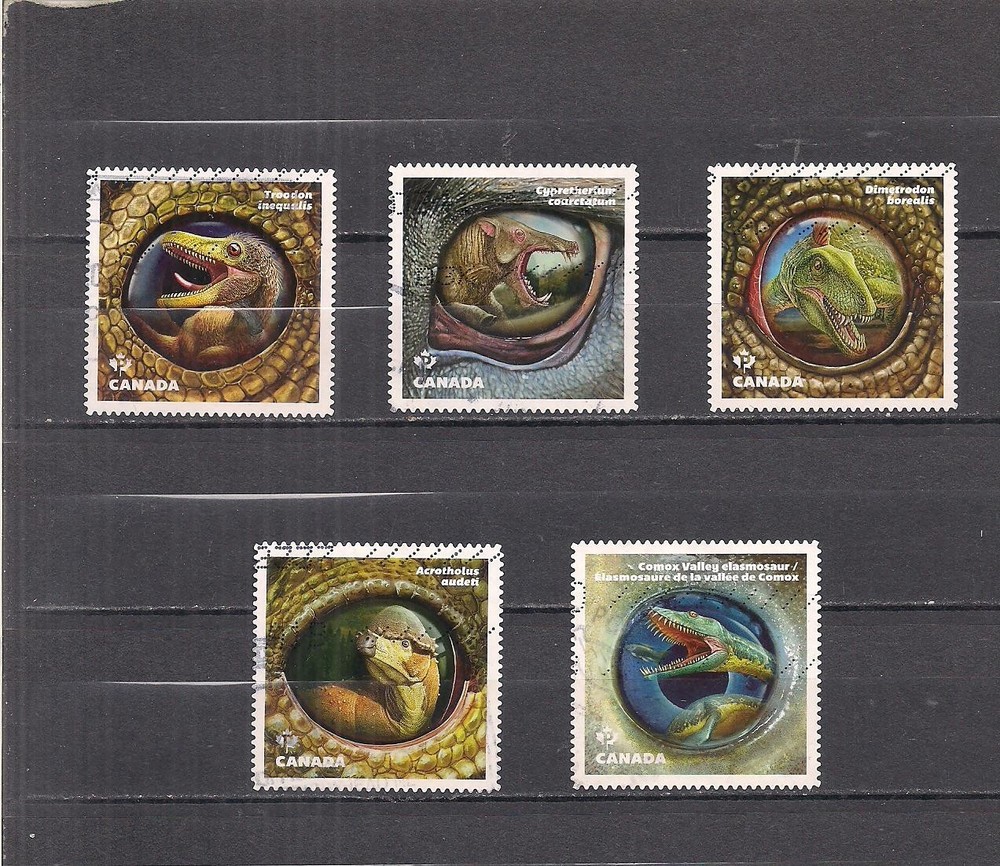 Canada  #2924-2928 used set Dinosaurs