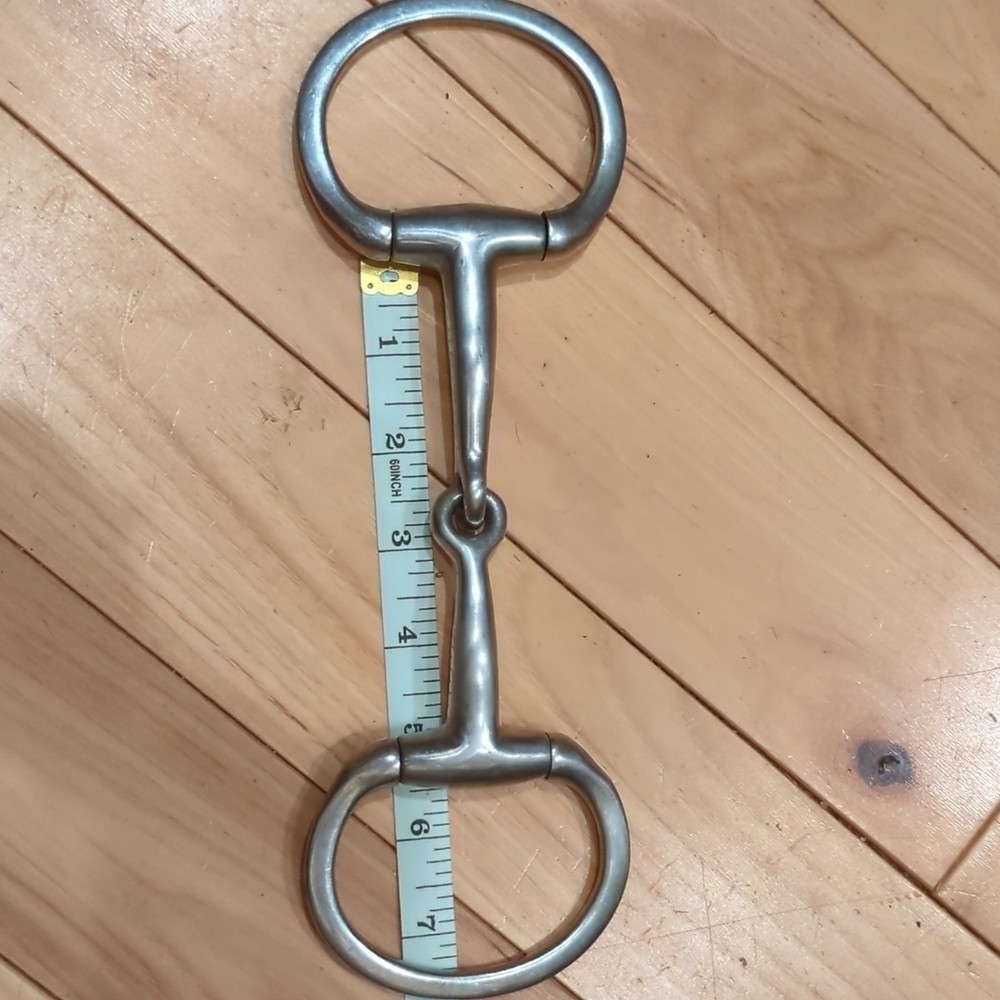 Stainless Steel Eggbutt Snaffle Bit English Loose Ring