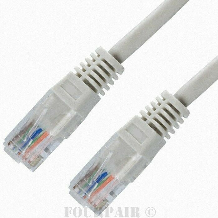 2 Pack Lot - 25ft CAT6 Ethernet Network LAN Router Patch Cable Cord Wire Gray