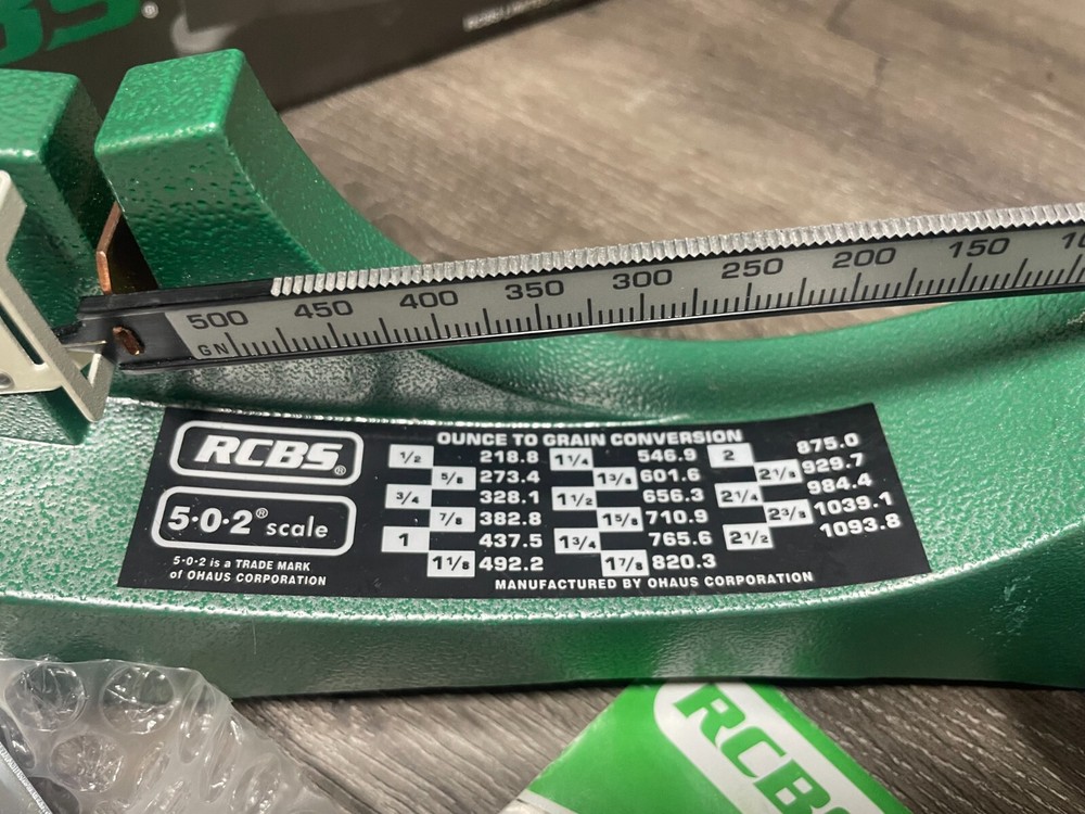 RCBS MODEL 502 POWDER / RELOADING SCALE 5-0-2