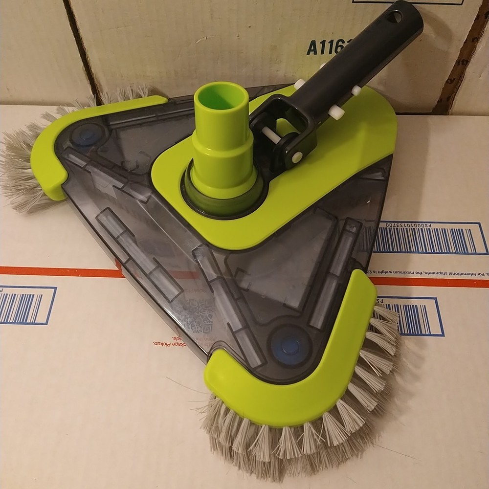 Upgrade Pool Vacuum Head with Side Brush Universal Hose Adapter Triangular
