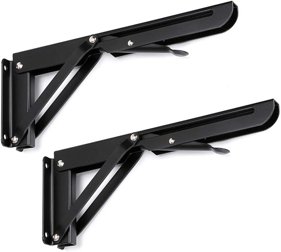 Folding Shelf Brackets 2Pcs Heavy Duty Shelf Brackets Metal Triangle Table