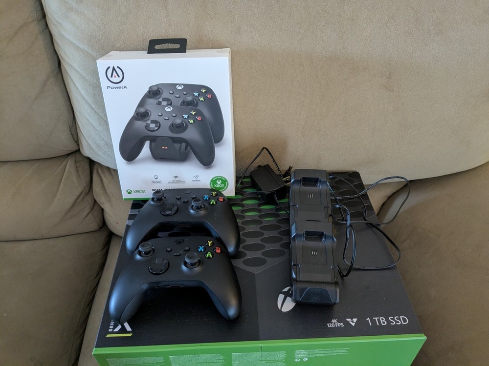 Xbox Series X Console Bundle with Controllers & PowerA Charging Station