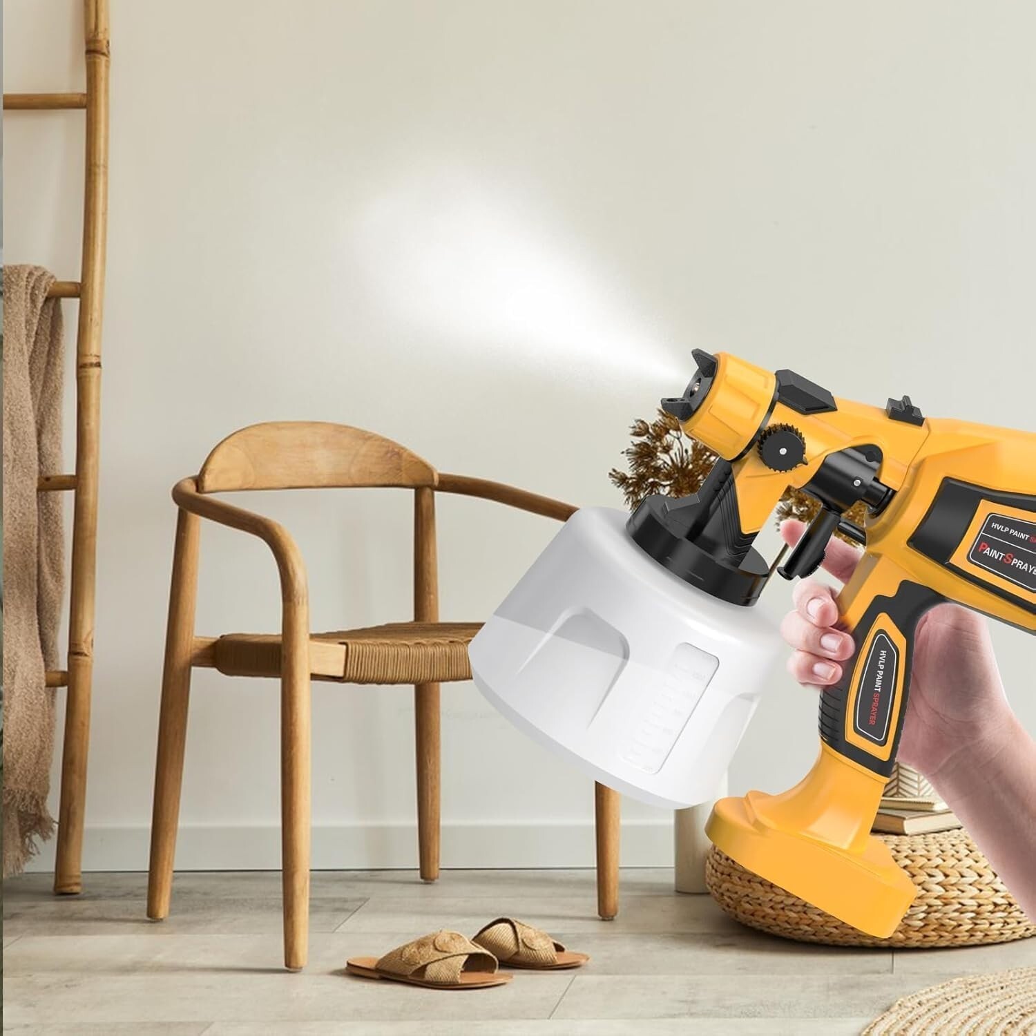 Paint Sprayer 1000W High Power Electric Spray Paint Gun with Adjustable Spray Wi