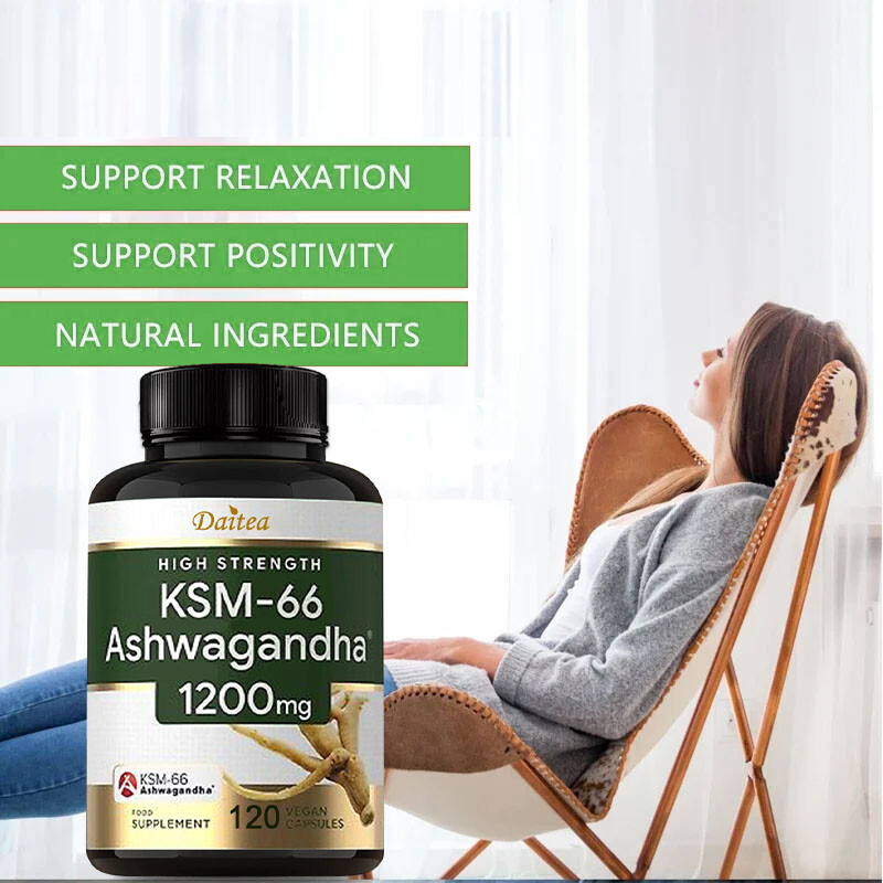 KSM-66 Ashwagandha 1200 Mg - Balance Mood, Reduce Stress,Increase Stamina