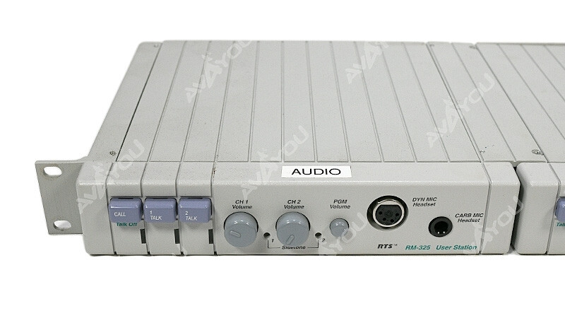 (2) RTS Telex 2CH RM-325 Rack Mount Intercom Programmable User Station