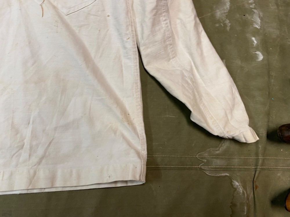 ORIGINAL WWII US NAVY EM "WHITES" JUMPER SHIRT-XSMALL
