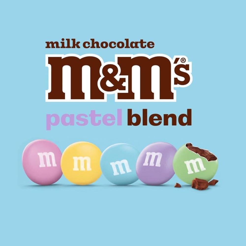 M&M'S Milk Chocolate Easter Candy, Pastel Blend, Chocolate Easter Basket Stuffer