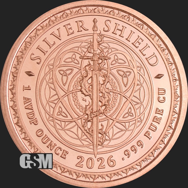 1 Oz. Solid .999 Fine Copper Round - Freedom 2026 - Golden State Mint