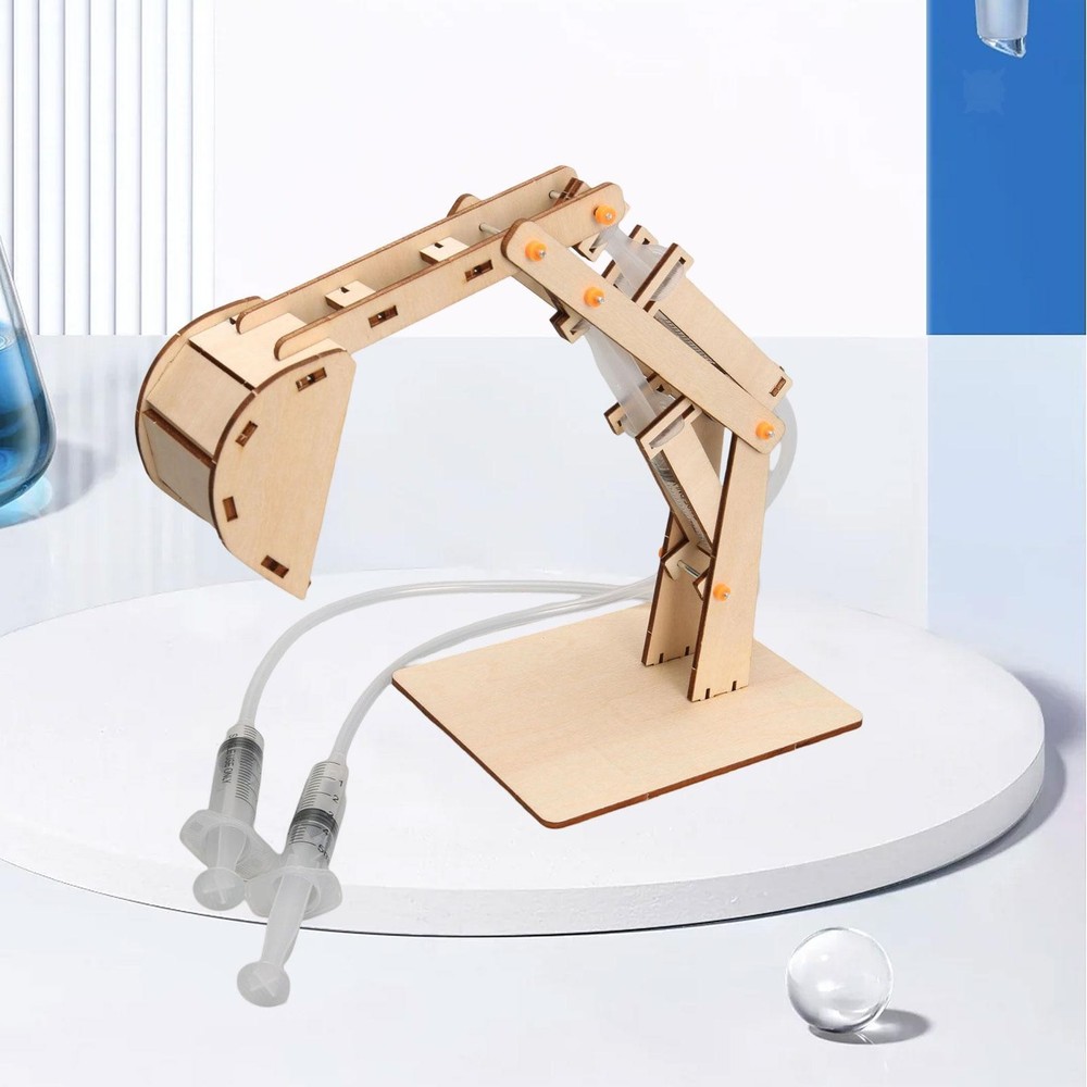 Science Experiment Project Hydraulic Excavator Toy Develops Motor Skills 3D