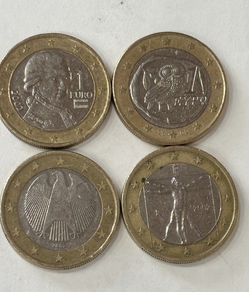 Euros 12 Assorted Coins 2002 & 2003