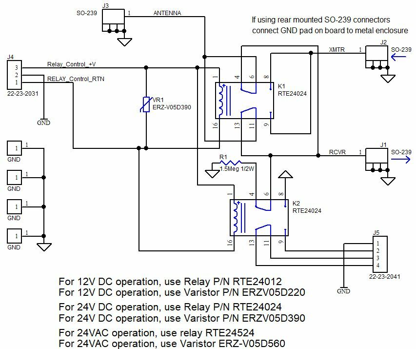 Antenna T/R switch bare PCB