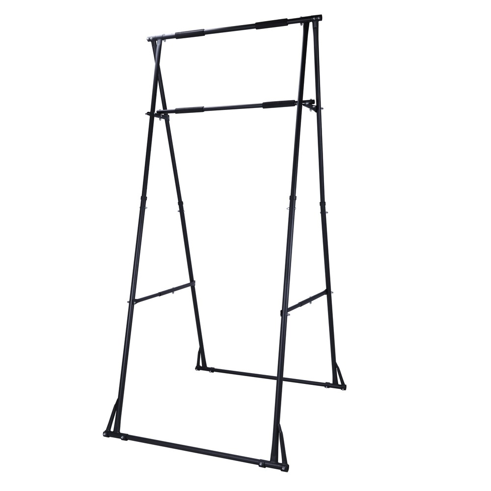 Foldable Multifunctional Exercise Rack Adjustable Pull Up Station for Home Gym