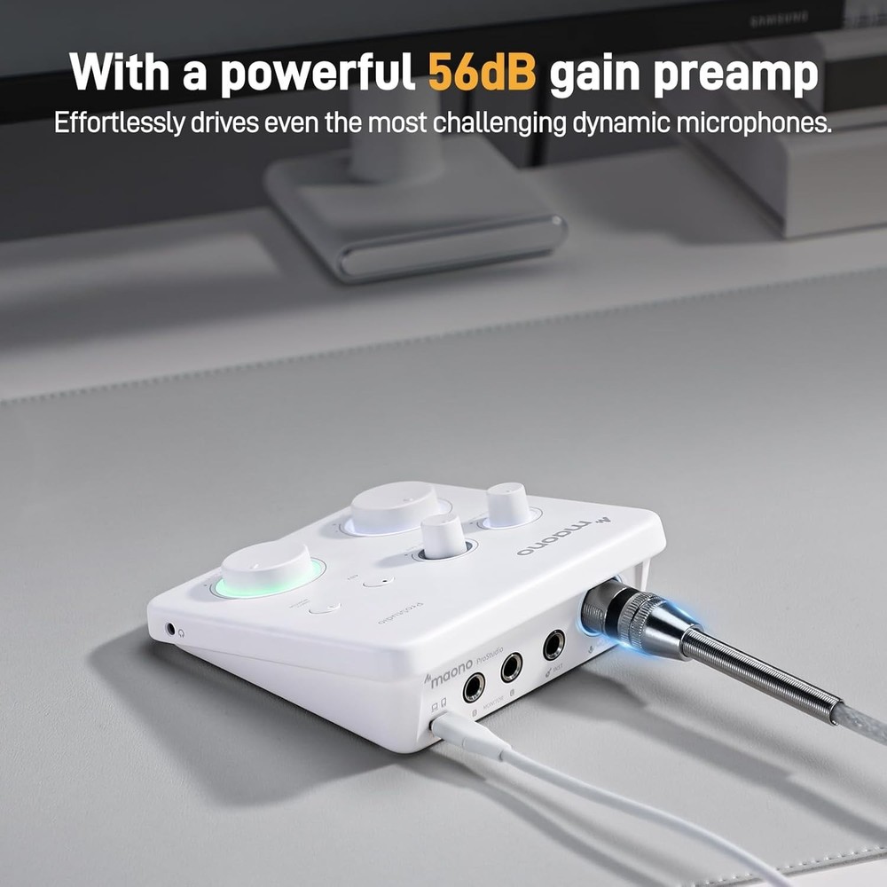 MAONO USB Audio Interface for PC Interface with XLR Input 24-bit/192kHz PS22 lit