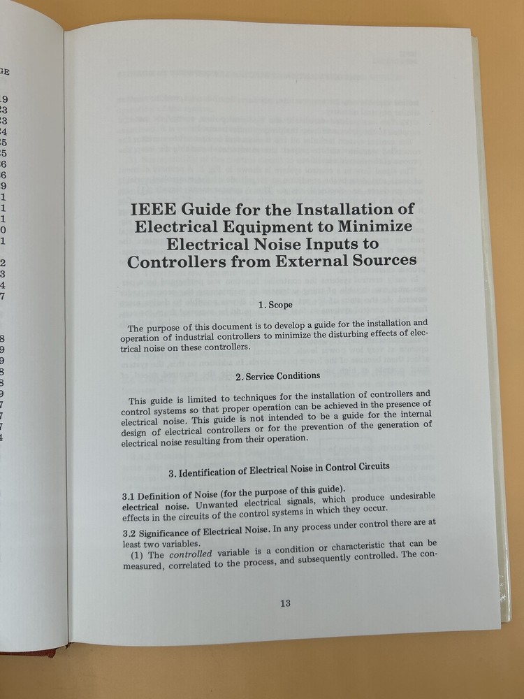 IEEE Std 518-1982 Minimize Electrical Noise Inputs Controllers. + Nat. Electric.