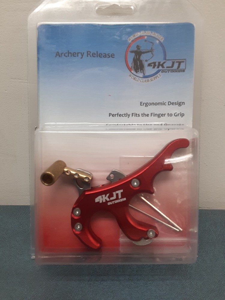 4K JT Outdoors Archery Bow Release - Red - NEW