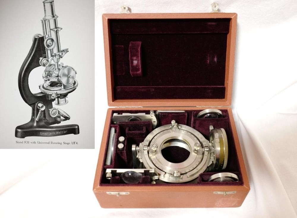 microscope antique Microscope Accessory No. 14 "Leitz Universal Stage UT4" USED